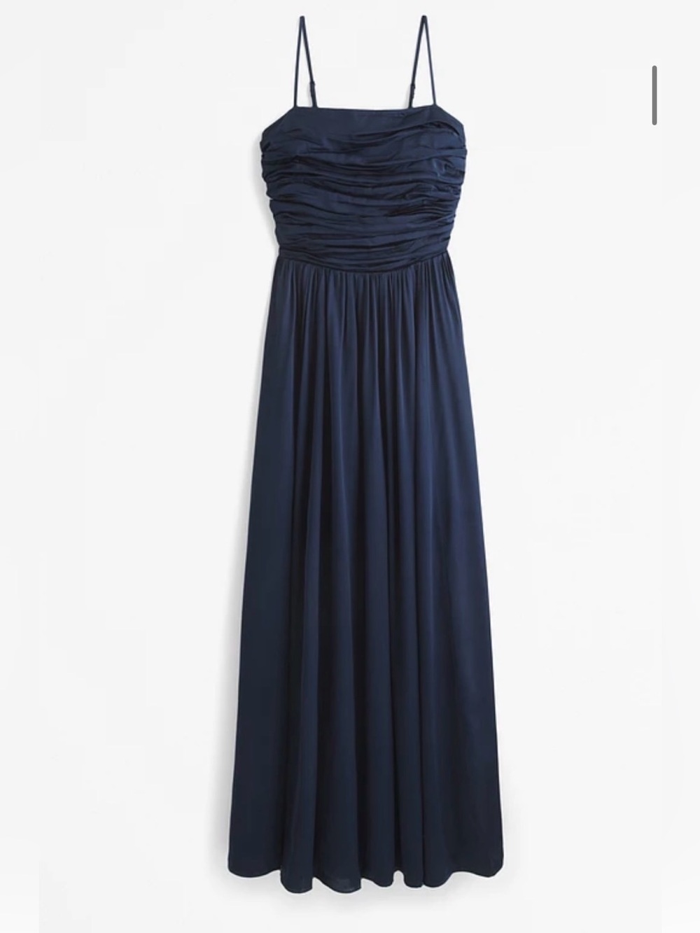 Abercrombie & Fitch Emerson Ruched Satin Maxi Dress | M